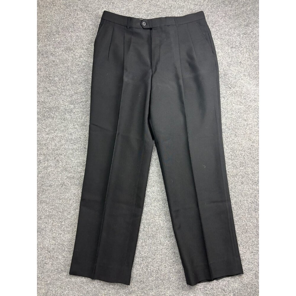 Christopher Hayes‎ Pants Mens 38x31 Black Pleated Dress Trousers Classic Fit USA